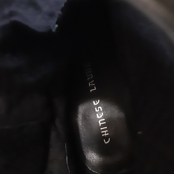 CHINESE LAUNDRY boots Women’s 10 Black Cable Knit Buckle Accent Leafy Round Toe - Picture 12 of 16